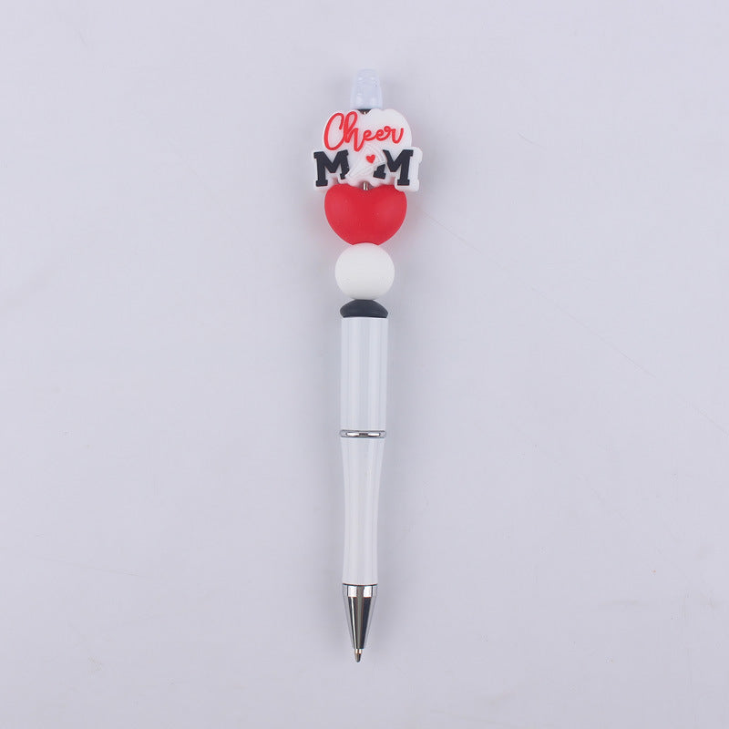 Wholesale Cartoon Pattern Mother Series Silicone Beaded Ballpoint Pen